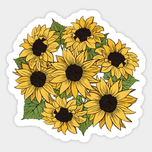 The Sunflower is the National flower of Ukraine Sticker